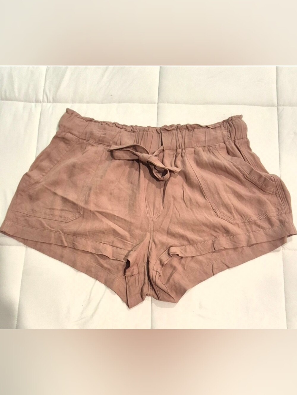 Rewash Mauve Drawstring Elastic-Waist Athletic Shorts